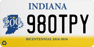 IN license plate 980TPY