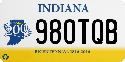 IN license plate 980TQB