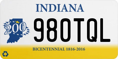 IN license plate 980TQL