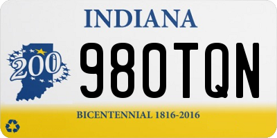 IN license plate 980TQN