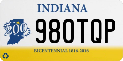 IN license plate 980TQP
