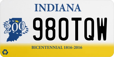 IN license plate 980TQW