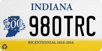 IN license plate 980TRC