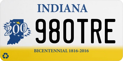 IN license plate 980TRE