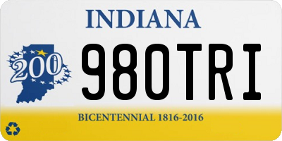 IN license plate 980TRI