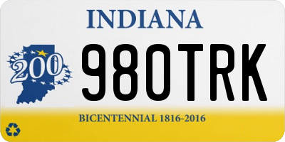 IN license plate 980TRK