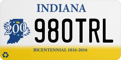 IN license plate 980TRL