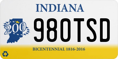 IN license plate 980TSD