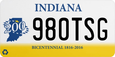 IN license plate 980TSG