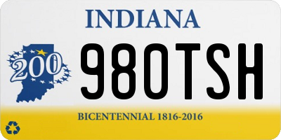 IN license plate 980TSH
