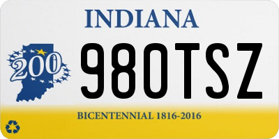 IN license plate 980TSZ