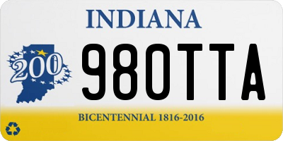 IN license plate 980TTA