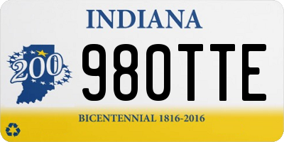 IN license plate 980TTE