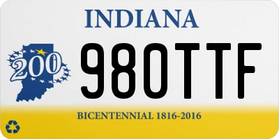 IN license plate 980TTF