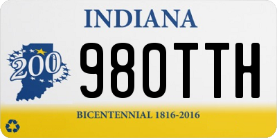 IN license plate 980TTH