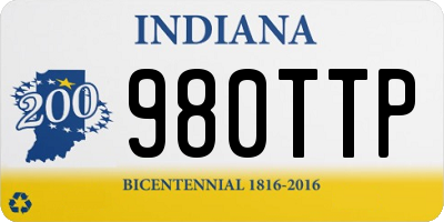 IN license plate 980TTP