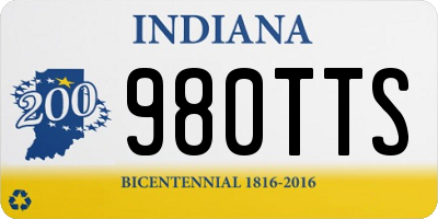 IN license plate 980TTS