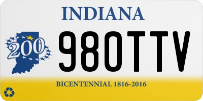 IN license plate 980TTV