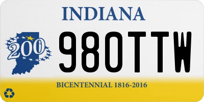 IN license plate 980TTW
