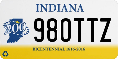 IN license plate 980TTZ
