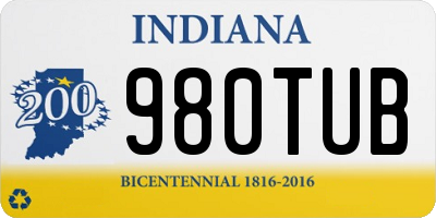 IN license plate 980TUB