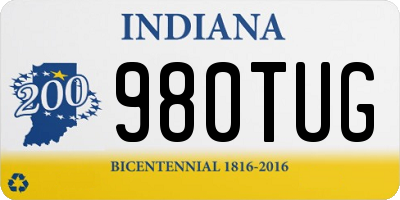 IN license plate 980TUG