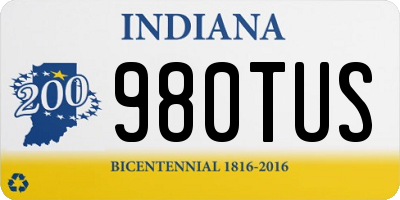 IN license plate 980TUS