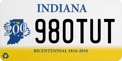 IN license plate 980TUT