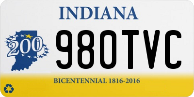 IN license plate 980TVC