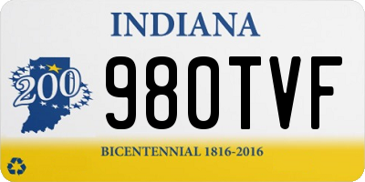IN license plate 980TVF