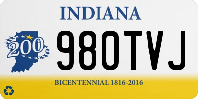 IN license plate 980TVJ