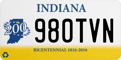 IN license plate 980TVN