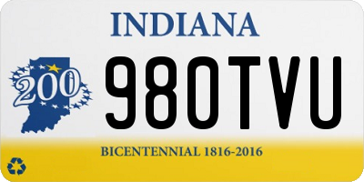 IN license plate 980TVU