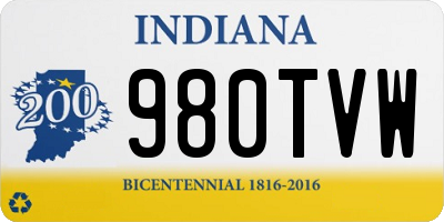IN license plate 980TVW