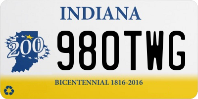 IN license plate 980TWG