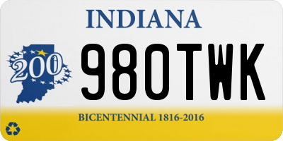 IN license plate 980TWK