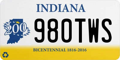 IN license plate 980TWS