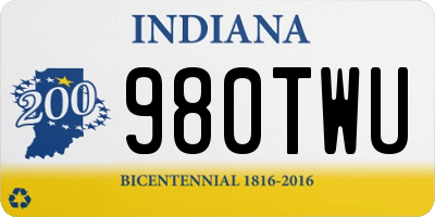IN license plate 980TWU