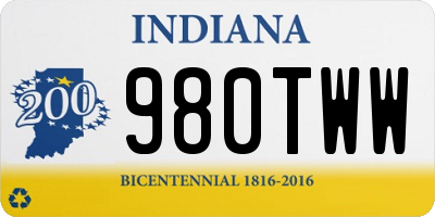 IN license plate 980TWW