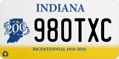 IN license plate 980TXC