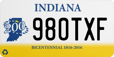 IN license plate 980TXF