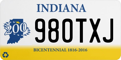 IN license plate 980TXJ