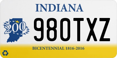 IN license plate 980TXZ