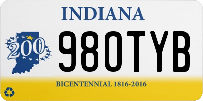 IN license plate 980TYB