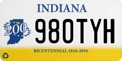 IN license plate 980TYH