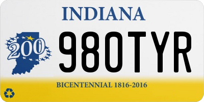 IN license plate 980TYR