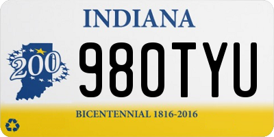 IN license plate 980TYU
