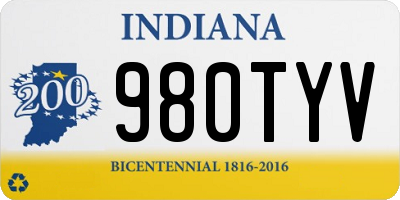 IN license plate 980TYV