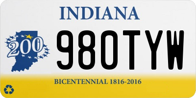 IN license plate 980TYW