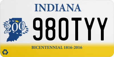 IN license plate 980TYY